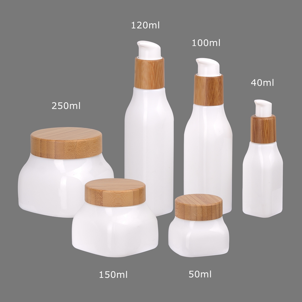 250g OPAL 100ml Empty Cosmetic Jars 46mm 40ml Square Serum Bottle