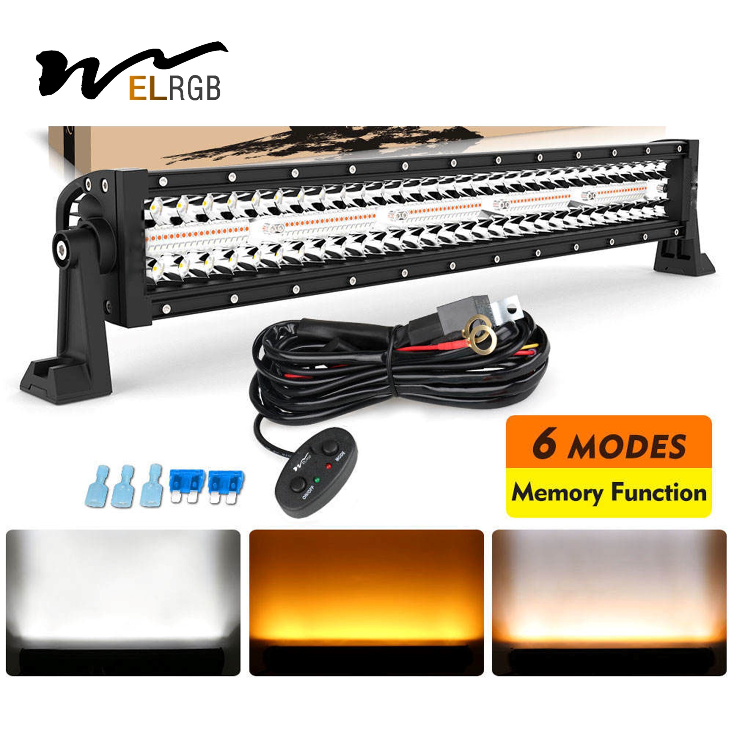 240W Light Bars 4x4 Vehicle LED Work Lights 22" ATV UTV Off Road Truck Light Bar