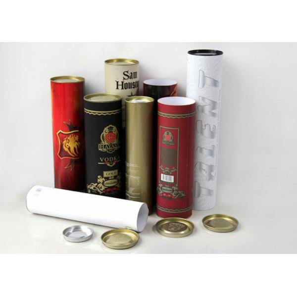 Recyclable Matt Lamination Convex Paper Composite Wine Bottle Cans , 4 color printing