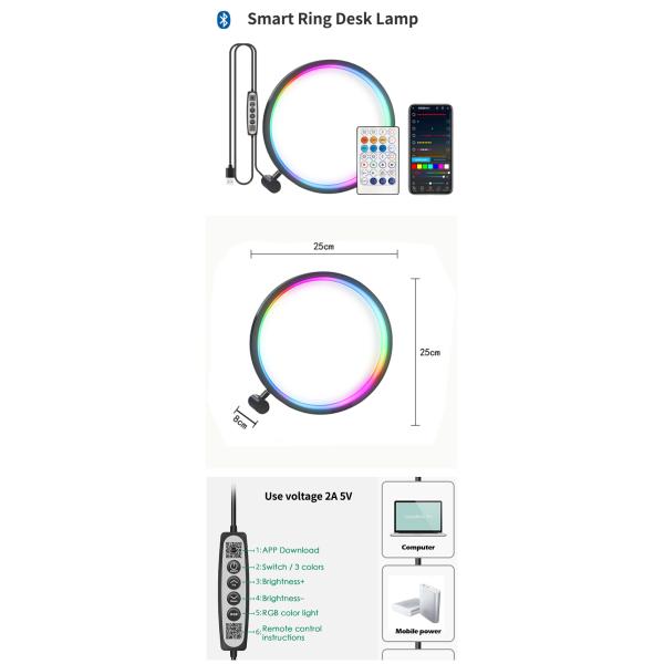 APP Control RGB 2A Nursery Night Light 410g Smart Night Lamp