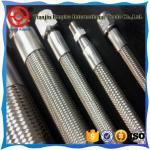Flexible metal hose assembly with corrugated stainless steel core for more
