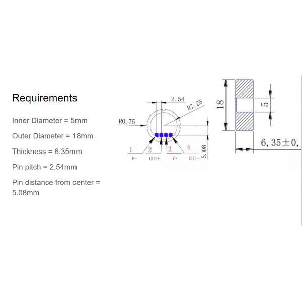 18mm 2~600bar Ceramic Pressure Sensor with Wheatstone Bridge - Piezo-Resistive Thick Film Sensor