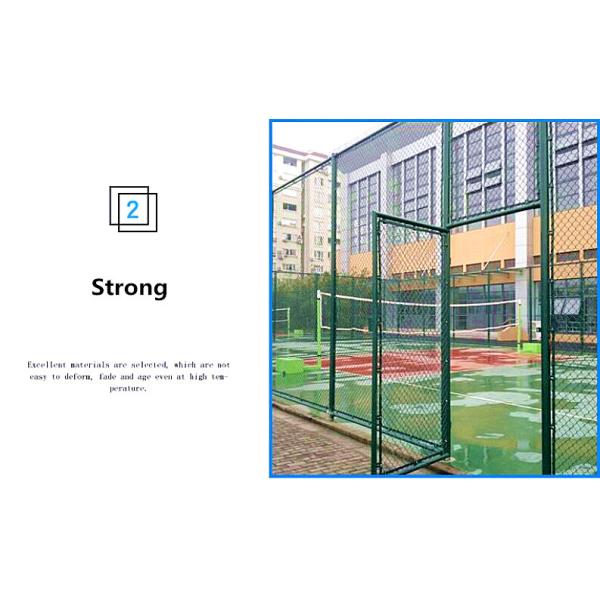 Playground Green PVC Coated Chain Link Fence 6 Foot Galvanized 50x50mm