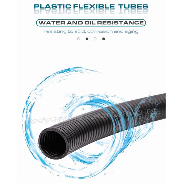 Polyamide Color Flexible Conduit, AD15.8 Nylon Corrugated Pipe 12mm Temperature Resistant Plastic Wavy Pipe for Wire Harness