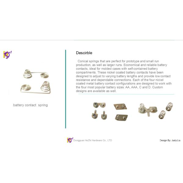 HeZhi 2mm Metal Conical Helical Touch Button Spring For PCB Switch