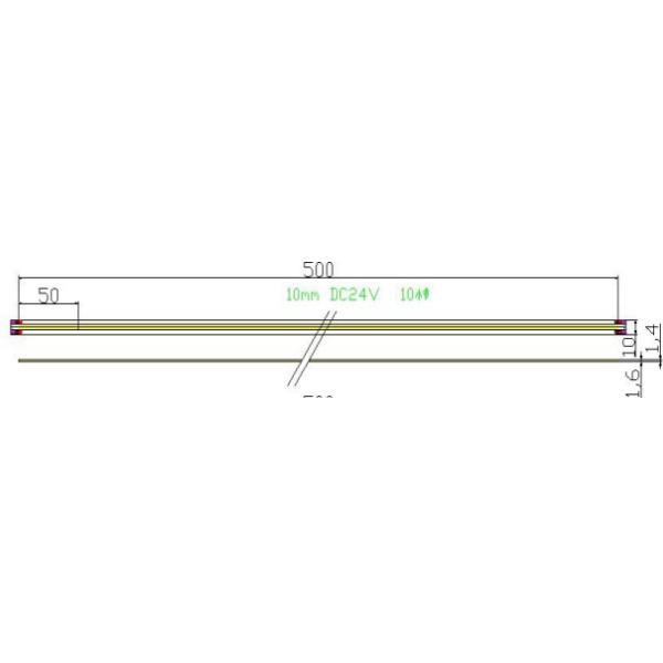 12V 24V 10MM 15W 75W 480Leds COB LED Strip For Shopping Mall