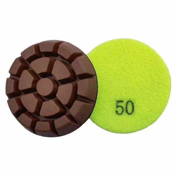 pack of 3" Resin bonding transitional concrete grinding pads for fine polishing concrete grit #100
