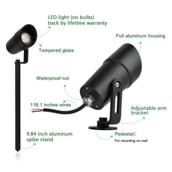 Park Lighting 3W landscape Led Light DC12-24V Low voltage IP67 Waterproof LED Garden Light Outdoor Lighting
