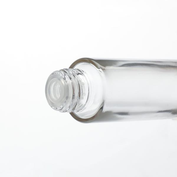 30ml Clear Slim Straight Glass Serum Dropper Bottle For Skin Care Essential Oils Sealed Bottles