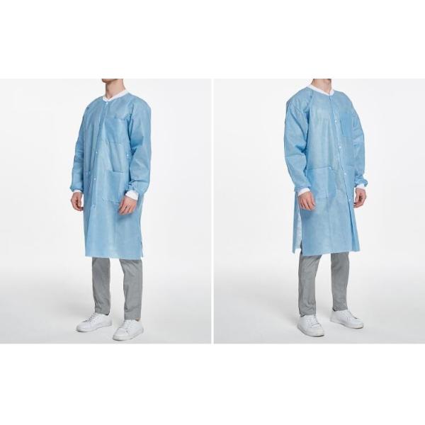 Disposable Laboratory Coat, Dental supplies, Nonwoven Disposable PP White Lab Coat Non Woven For Kids Or Adults
