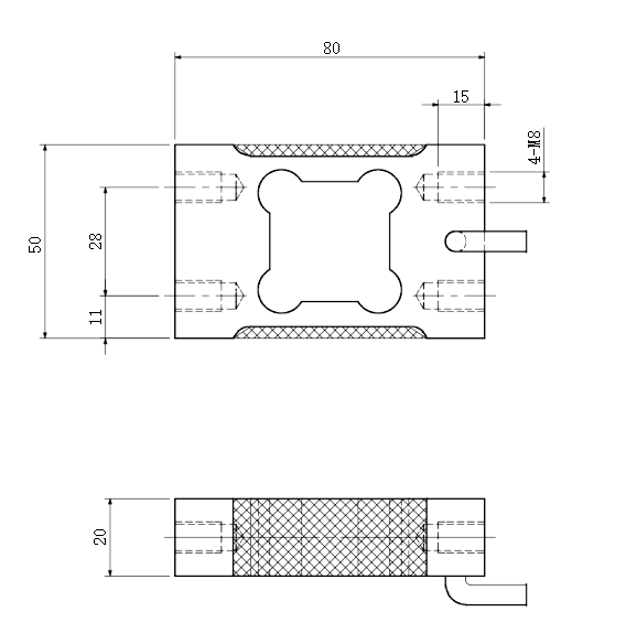 Aluminum Alloy Single Point Load Cell 3-200kg Range Electronic Scale Sensor