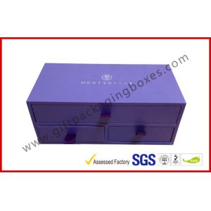 Purple Display Luxury Gift Boxes Custom with Oval / Square / Circular