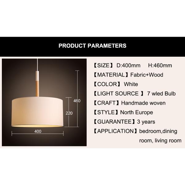 North Europe Style Lamp Fabric Wood Lamp Pendant Light