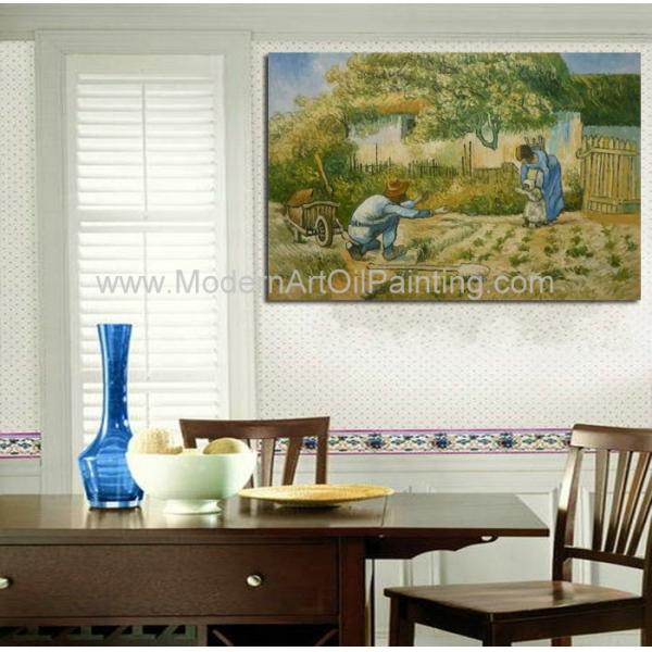 Post impressionism Vincent Van Gogh Oil Paintings Father Daughter Replicated on Canvas