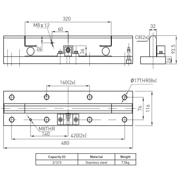 Rail Way Miniature Load Cell Weight Scale For Weighing Goods Wagons