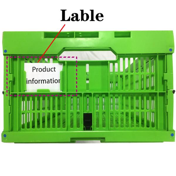 Large 45l Plastic Folding Crate For Fruits And Vegetables Turnover Basket Storage