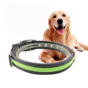 China High Visibility Waterproof LED Dog Collar USB Rechargeable Lightweight on sale