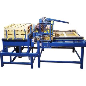 Buy cheap Pneumatic Semi Automatic Pallet Nailing Machine With Palletizer product