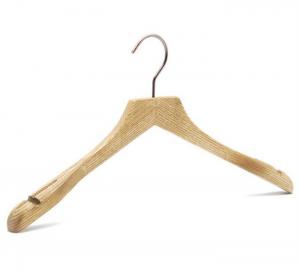 Buy cheap Customized LOGO Luxury Natural clothes Wooden Hanger with notch product