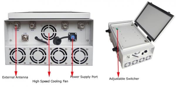 75W high power prison/jail jammer with 5 bands GSM DCS PHS 3G LTE 4G WIFI signal blocker
