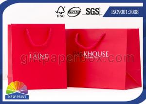 Buy cheap Coated Paper Custom Printed Shopping Bags with  Handle of Cotton Rope , Eco friendly product