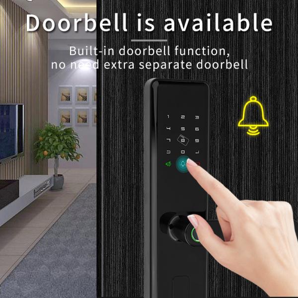 Fingerprint Tuya Smart Door Lock Remote Control Unlock Touch With Voice Prompts