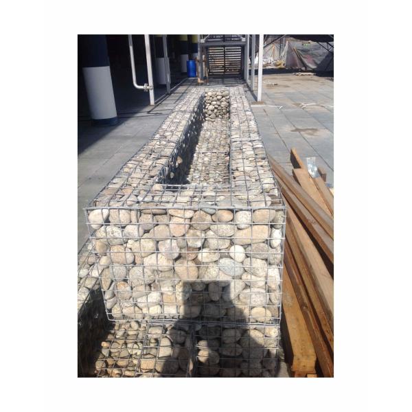 1m Gabion Fence with Gray PVC Coating - 220-300g/m² Zinc Galvanized Steel