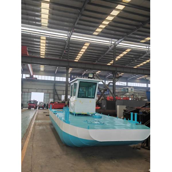 Flat Deck Barge Boat 30km/H Speed For Cargo Transportation 3-4ton