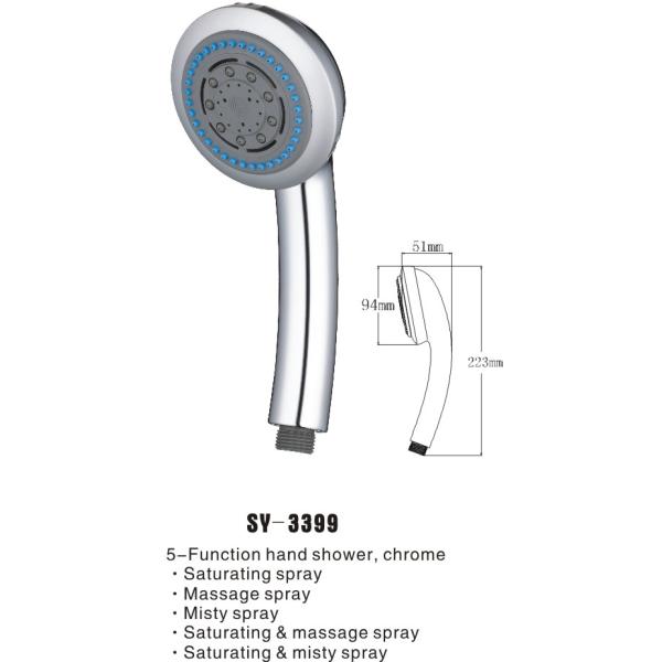 2014 Hot style 5-Function Advanced Shower Head