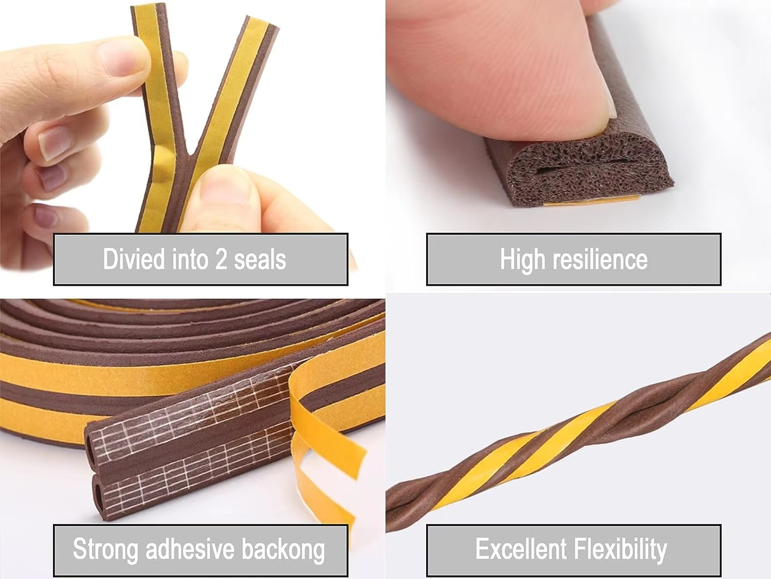 Extruded Rubber Seal Strip Self-adhesive Epdm Rubber Door Dustproof Rubber Sealing Strip Window Sponge Strip