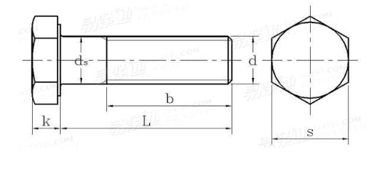 SS304 Stainless Steel DIN933 Hex Bolts , External hexagon bolt stainless steel full thread external hexagon screw