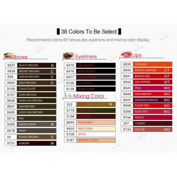 Cosmetics Non - Discoloring Micro Pigment For Permanent Eyebrow Tattoo