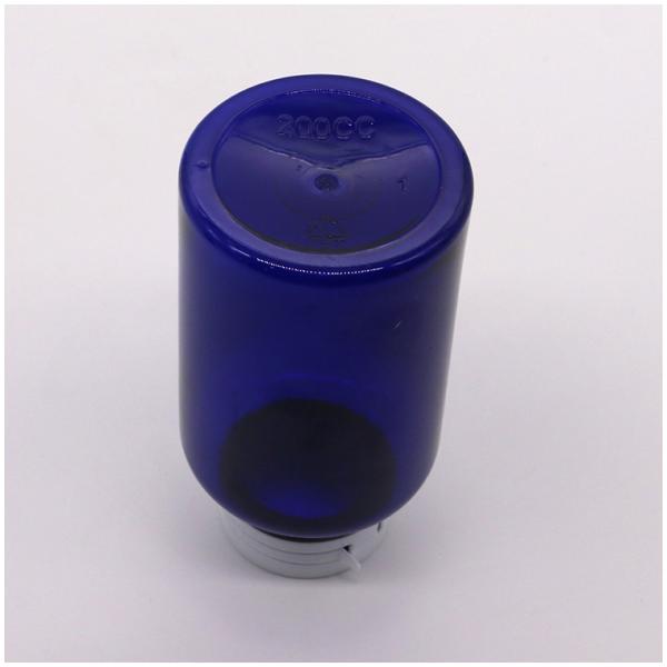 Collar Material PET 200cc Round Plastic Bottle Medicine Container with Easy Pull Ring Caps