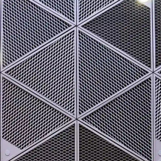 Architectural Expanded Metal Mesh With Diamond / Hexagonal / Square / Round / Slotted Openings