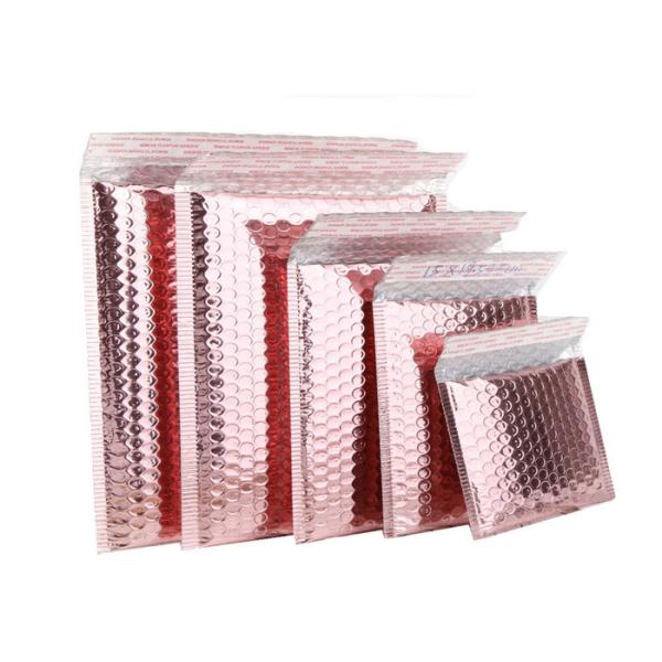 Self Adhesive Poly Mailer Bubble Bags Color Customized Shake Proof