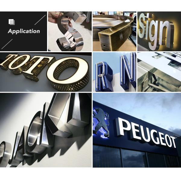 Thin Flat Backlit 90m 304 Stainless Steel Channel Letters