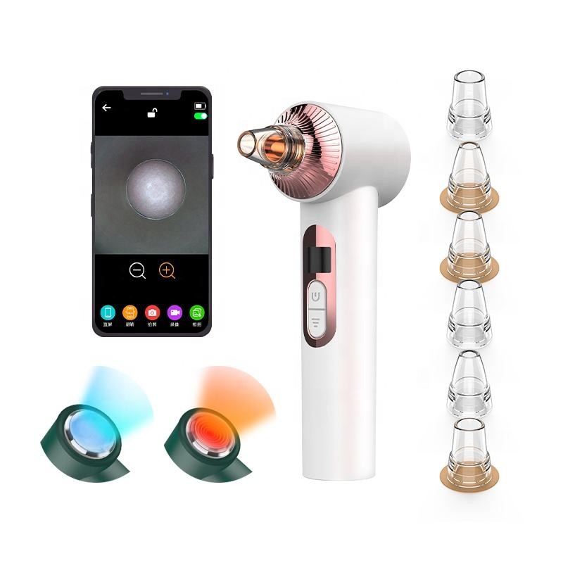 Dropshipping SUB Rechargeable Electric Blackhead Remover Vacuum Low Moq With 6 Different Heads