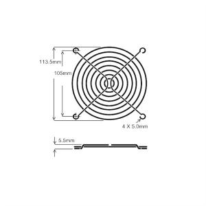 Large Fan Guard, Chrome plating.