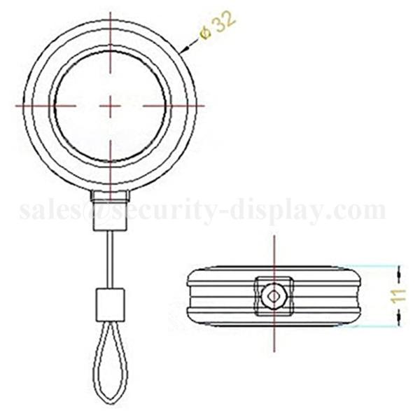 Jewelry Phone Watch Anti Theft Retractable Pull Box Wire Lock Security Slot