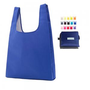 Buy cheap Custom 210D Polyester T-Shirt Bag Solid Color foldable shopping bag 15 color mix Foldable Promotional Totes Bag product