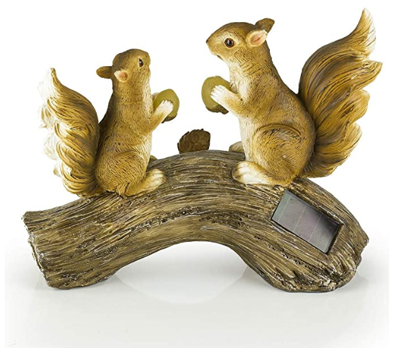 Waterproof 7"H 4V Squirrel Solar Powered Garden Animals