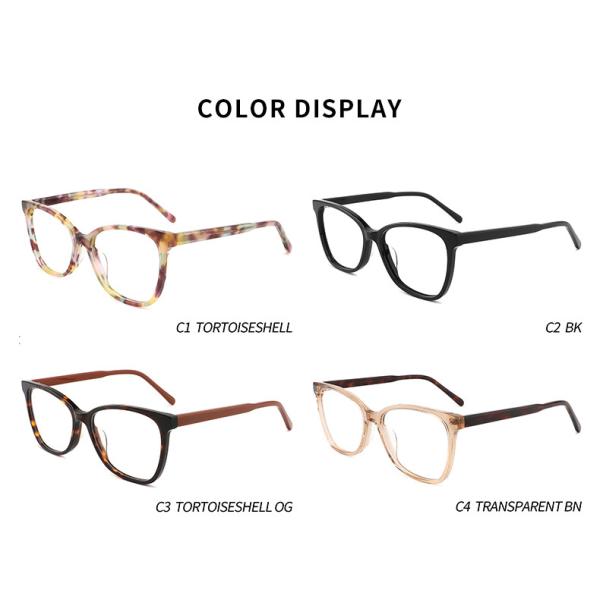 Eco Friendly Acetate Frame Glasses Women Cat Eye Optical Glasses Frame Bridge 16mm