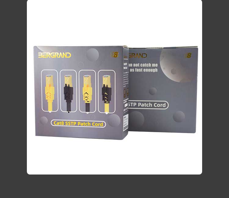 Copper Conductor Insulated CAT8 Patch Cord Network Patch Cable