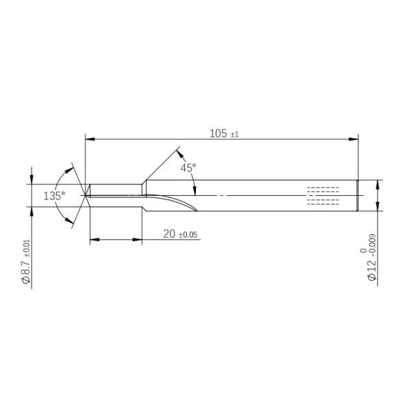 Customized 8.7mm 2 Flutes Carbide Step Drill Bit With Coolant Smooth Chip Removal