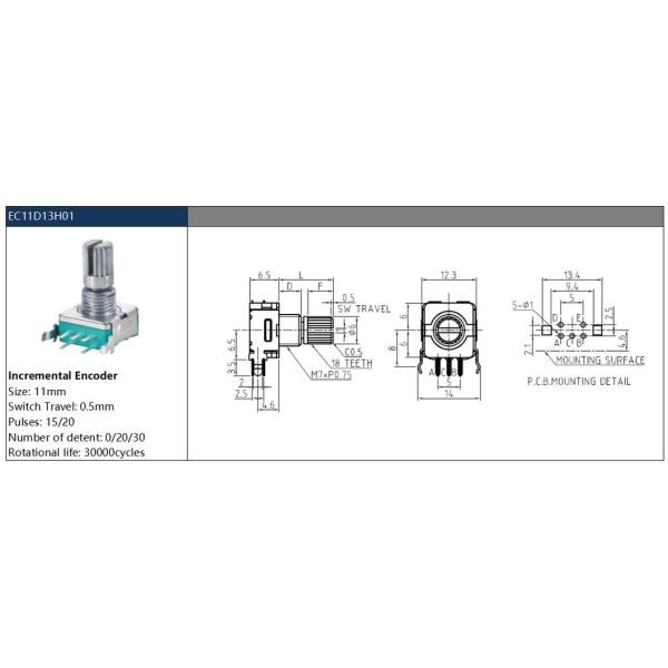 Alps Rotary Encoder Module with Analog Output and Switch