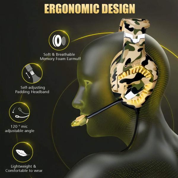 ONIKUMA K2 Camo Gaming Headphones
