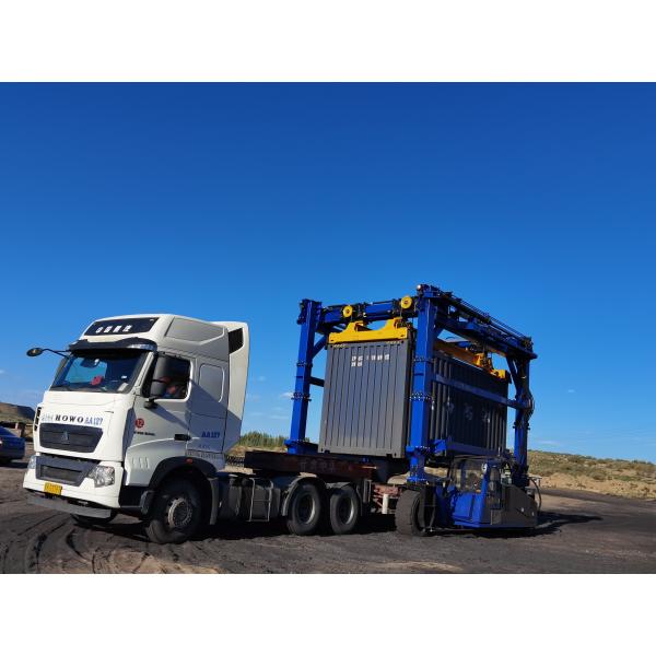 Diesel/Electric Container Straddle Carrier with Advanced Safety Features