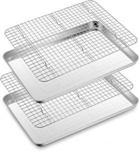 Buy cheap Mirror Finished Oven Baking Tray Rectangle Stainless Steel Baking Sheet product
