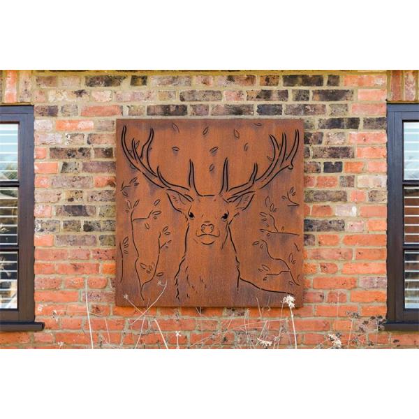 Rustic Decor Corten Steel Wall Art Laser Cut Garden Metal Artwork