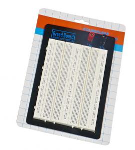 White ABS Metal Reed Test Breadboard Electronics 1580 Tie - Point Universal Printed Circuit Board